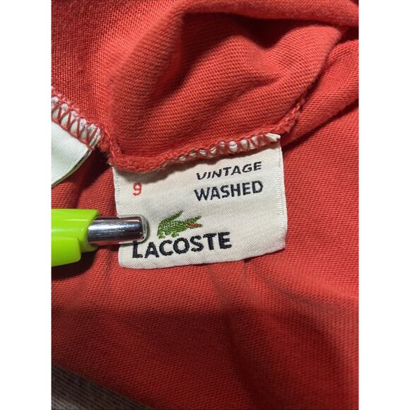 Lacoste T Shirt Mens 9 XXXXL Red Pima Cotton Minimalist Crew Tennis Preppy - Picture 5 of 10